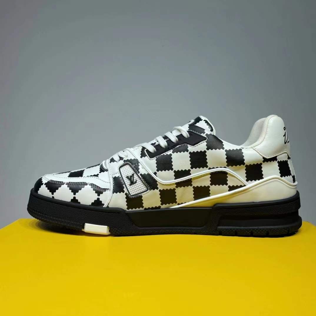 Louis Vuitton Trainer Sneaker Schwarz Weiß Damier - EUR FASHION