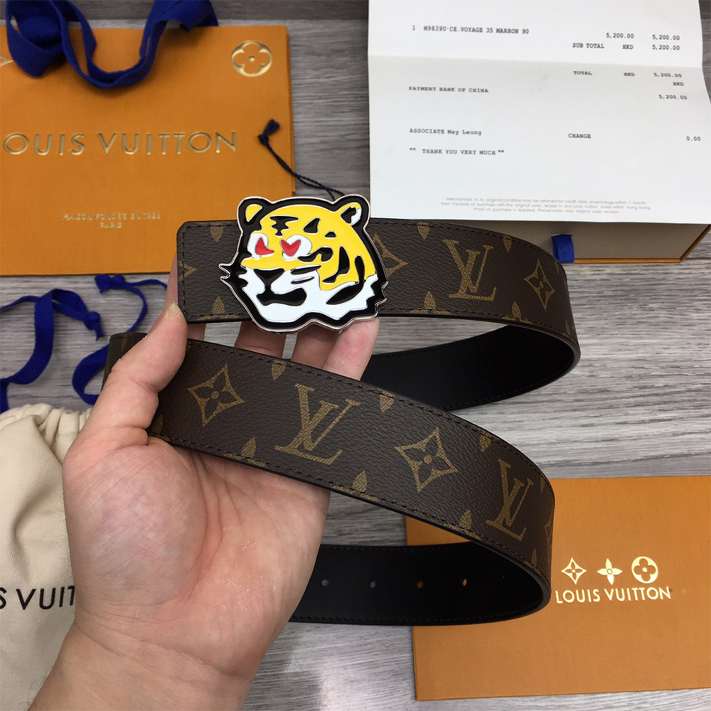 Louis Vuitton Tiger 40MM Gürtel Braun - EUR FASHION