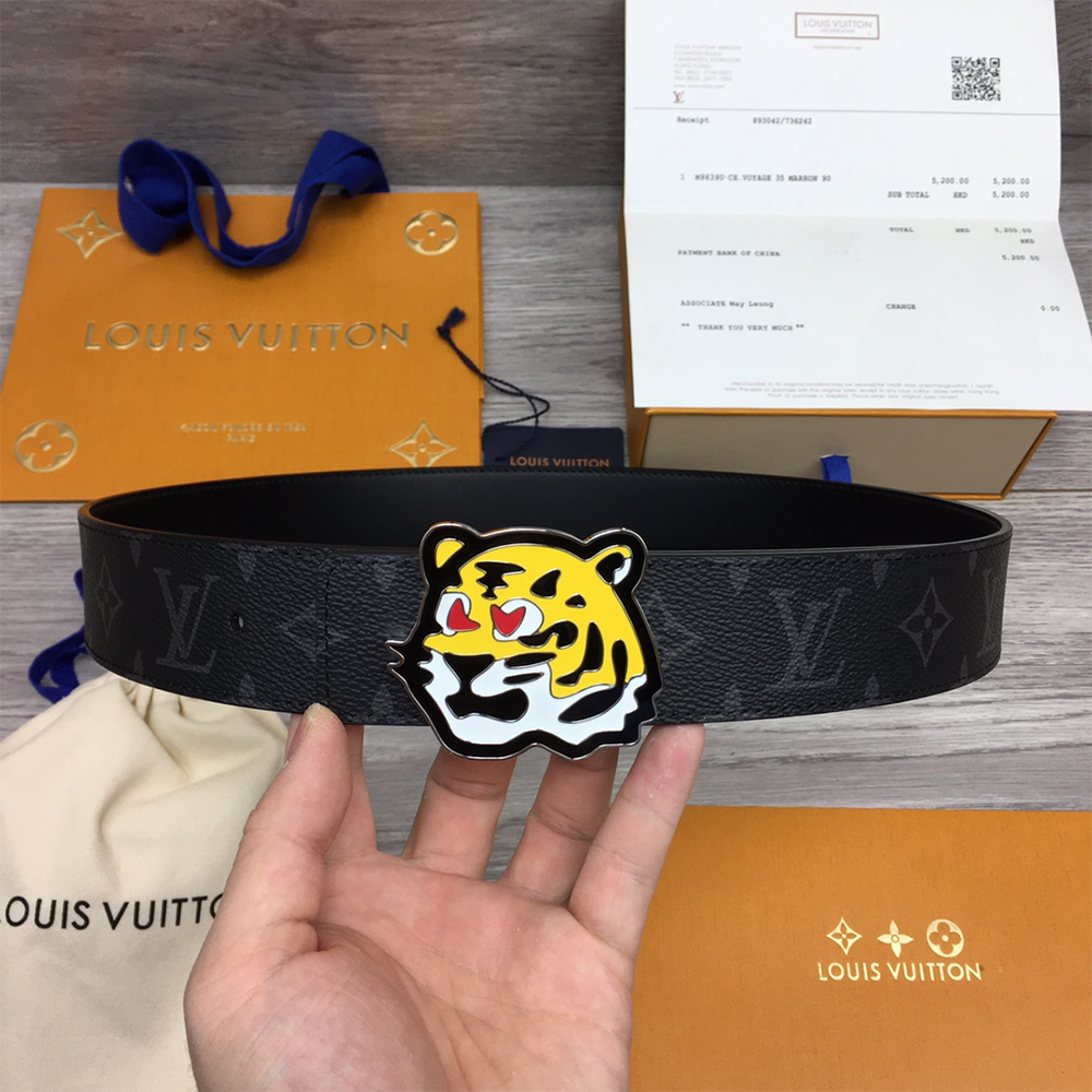 Louis Vuitton Tiger 40MM Gürtel Schwarz - EUR FASHION