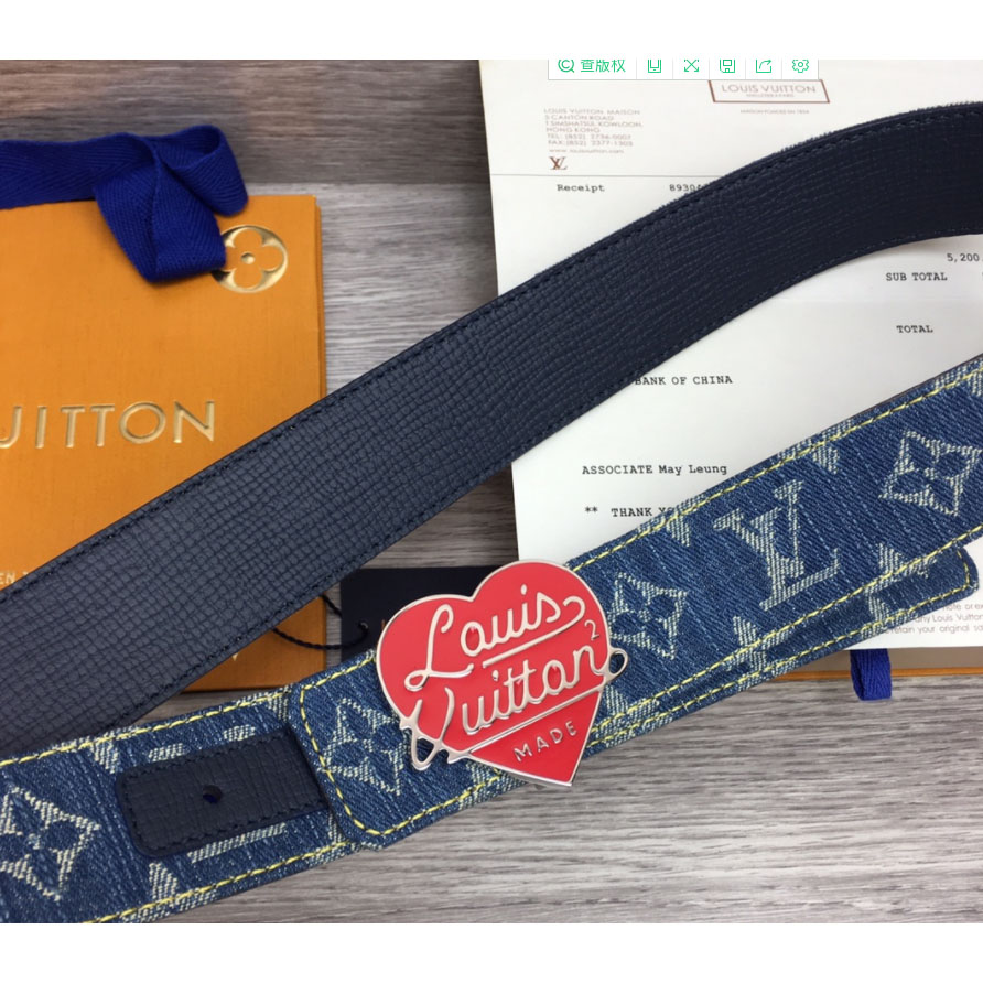 Louis Vuitton Denim 40 mm Wendegürtel in Blau - EUR FASHION