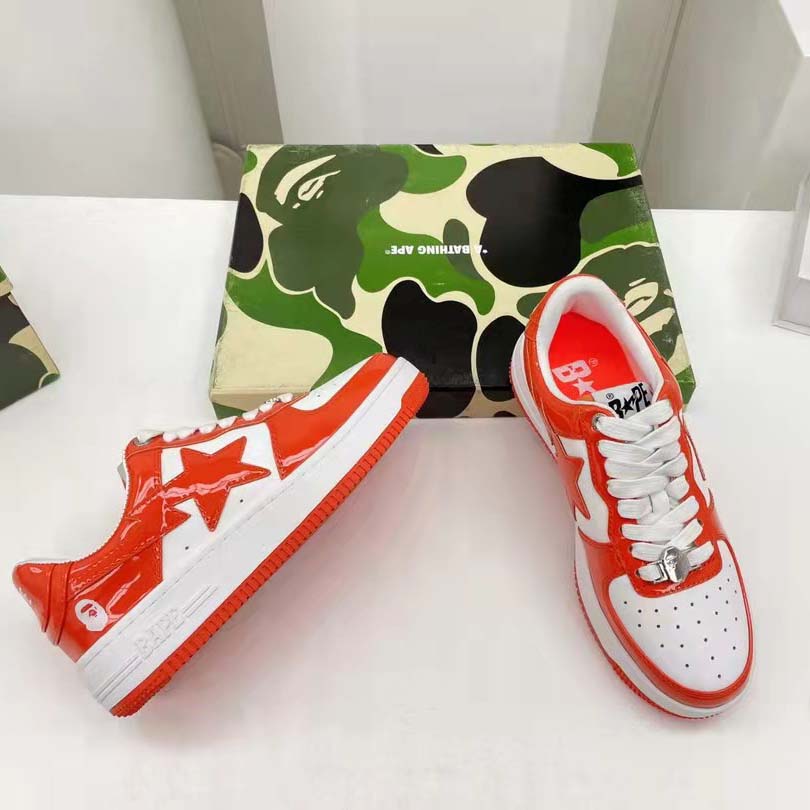 Bape Abathing Ape Sta Low Orange Sneaker - EUR FASHION