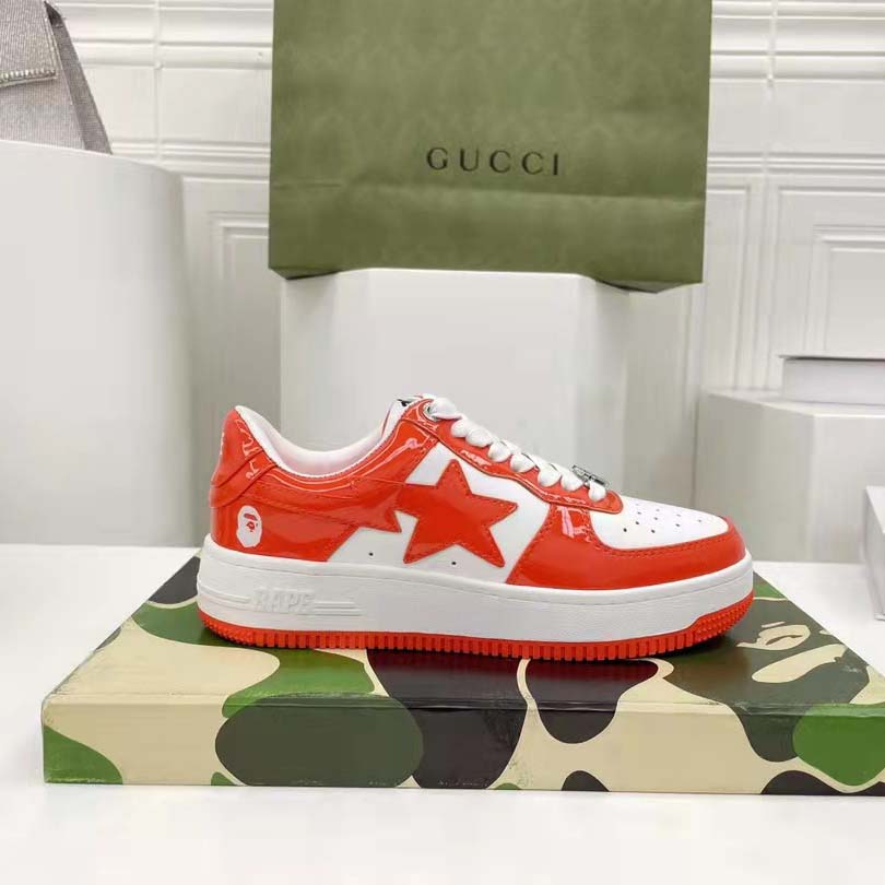 Bape Abathing Ape Sta Low Orange Sneaker - EUR FASHION