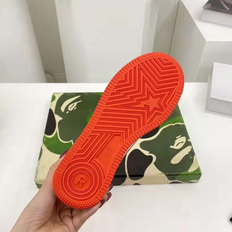 Bape Abathing Ape Sta Low Orange Sneaker - EUR FASHION