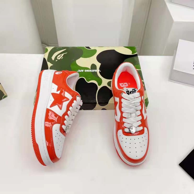 Bape Abathing Ape Sta Low Orange Sneaker - EUR FASHION