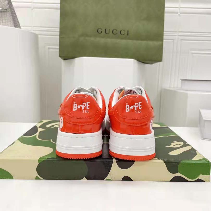 Bape Abathing Ape Sta Low Orange Sneaker - EUR FASHION