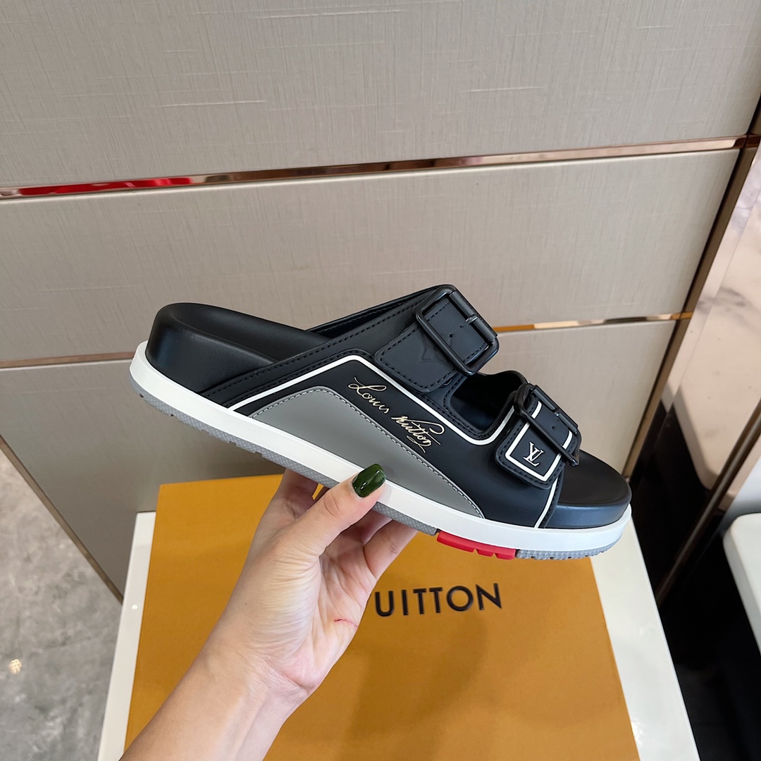 Louis Vuitton Trainer Mule in Schwarz und Grau - EUR FASHION