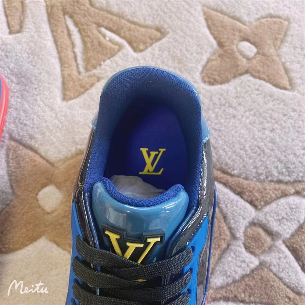 Louis Vuitton Trainer Sneaker Blau & Gelb & Rot - EUR FASHION