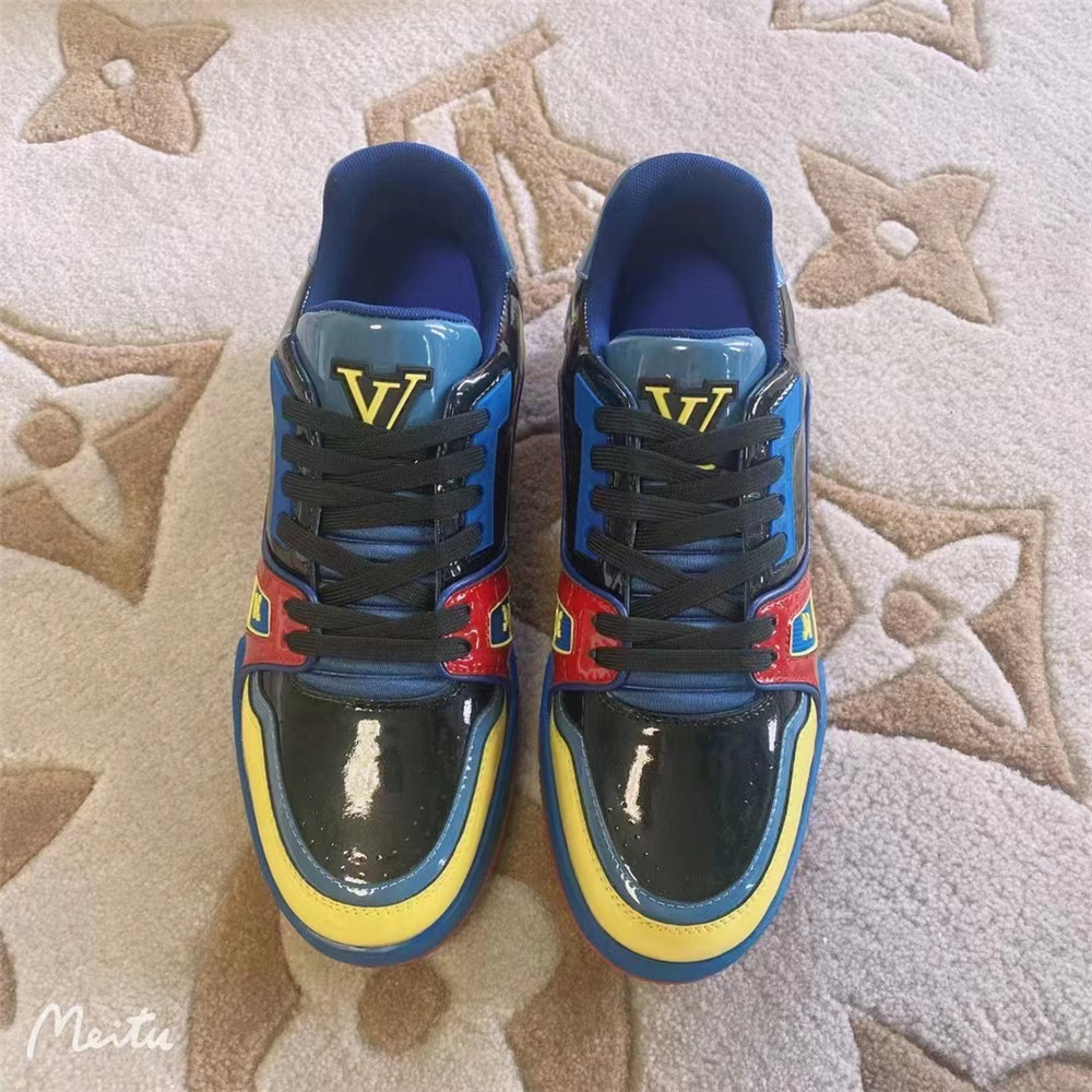 Louis Vuitton Trainer Sneaker Blau & Gelb & Rot - EUR FASHION