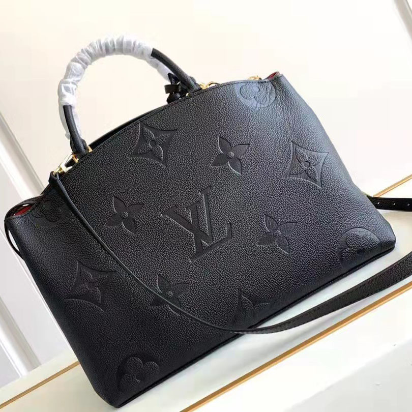 Louis Vuitton Schwarze Monogramm-Lederhandtasche (34-24-15CM) - EUR FASHION