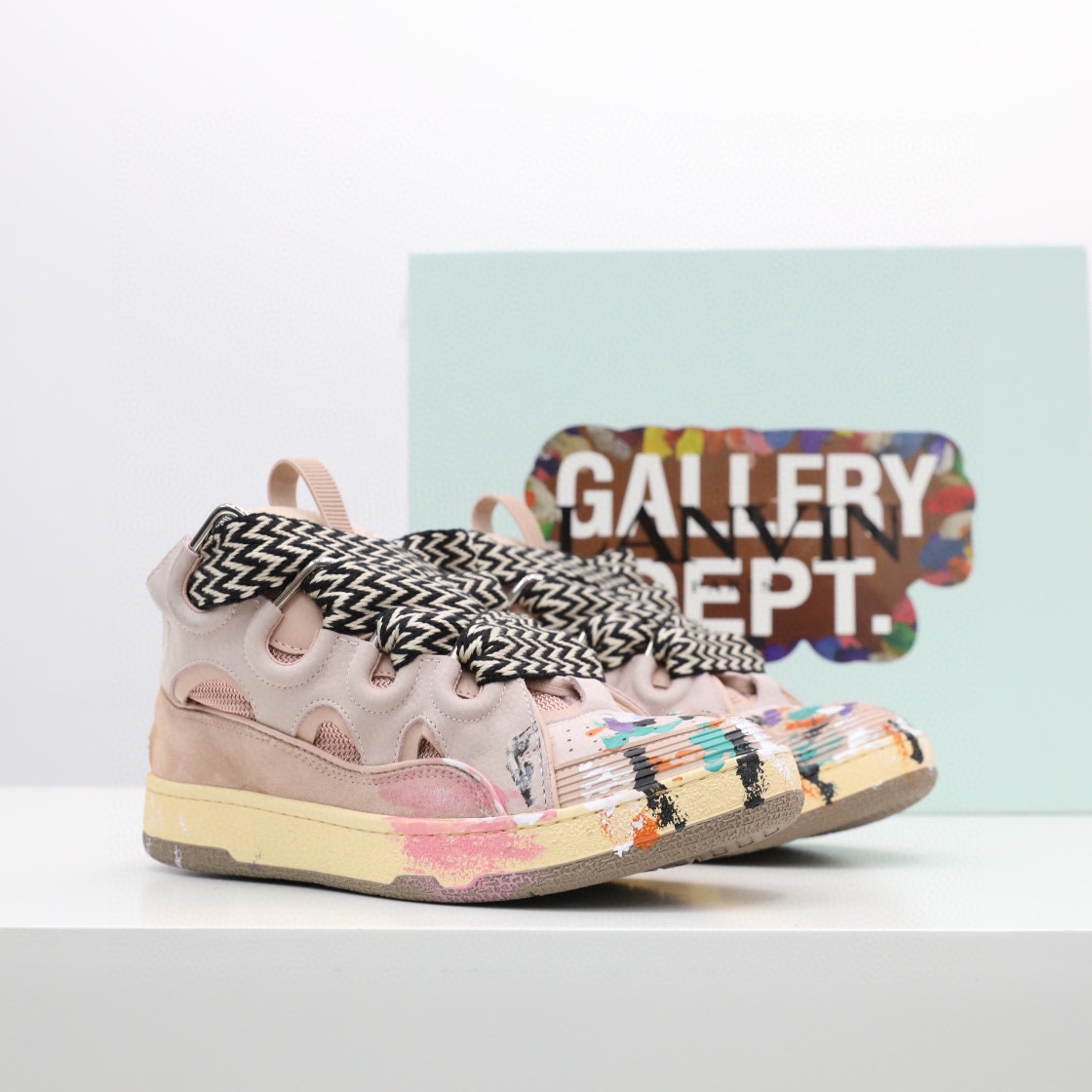 Lanvin X Gallery Dept. Curb Sneaker Pink - EUR FASHION