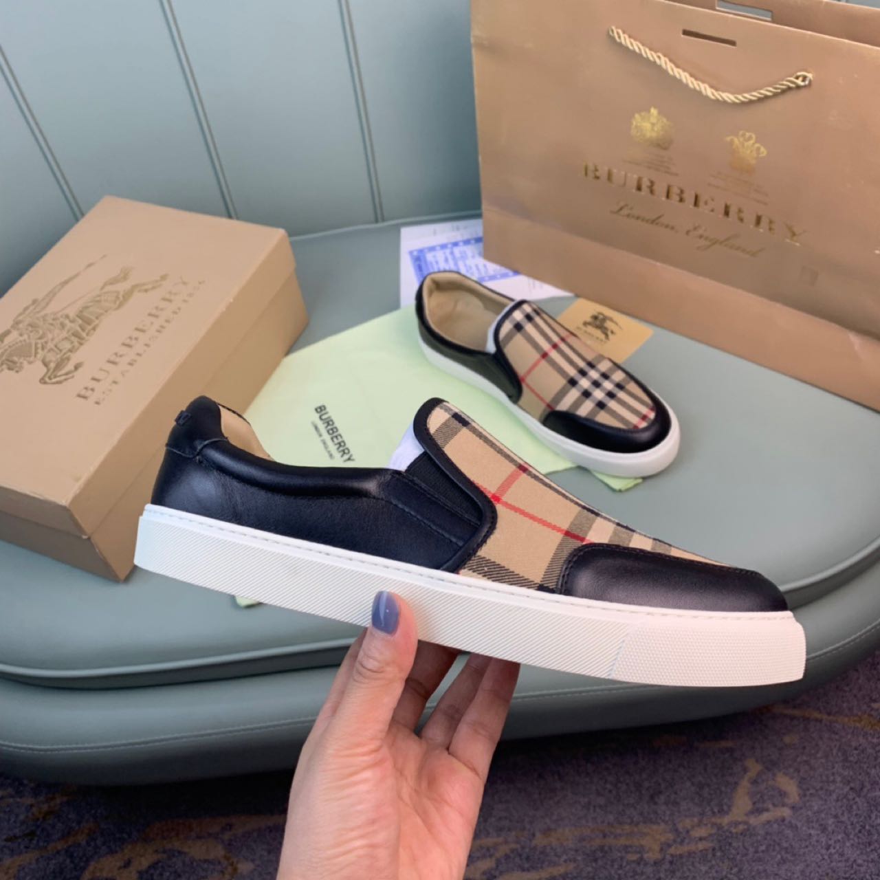 Burberry-Loafer mit Vintage-Check - EUR FASHION