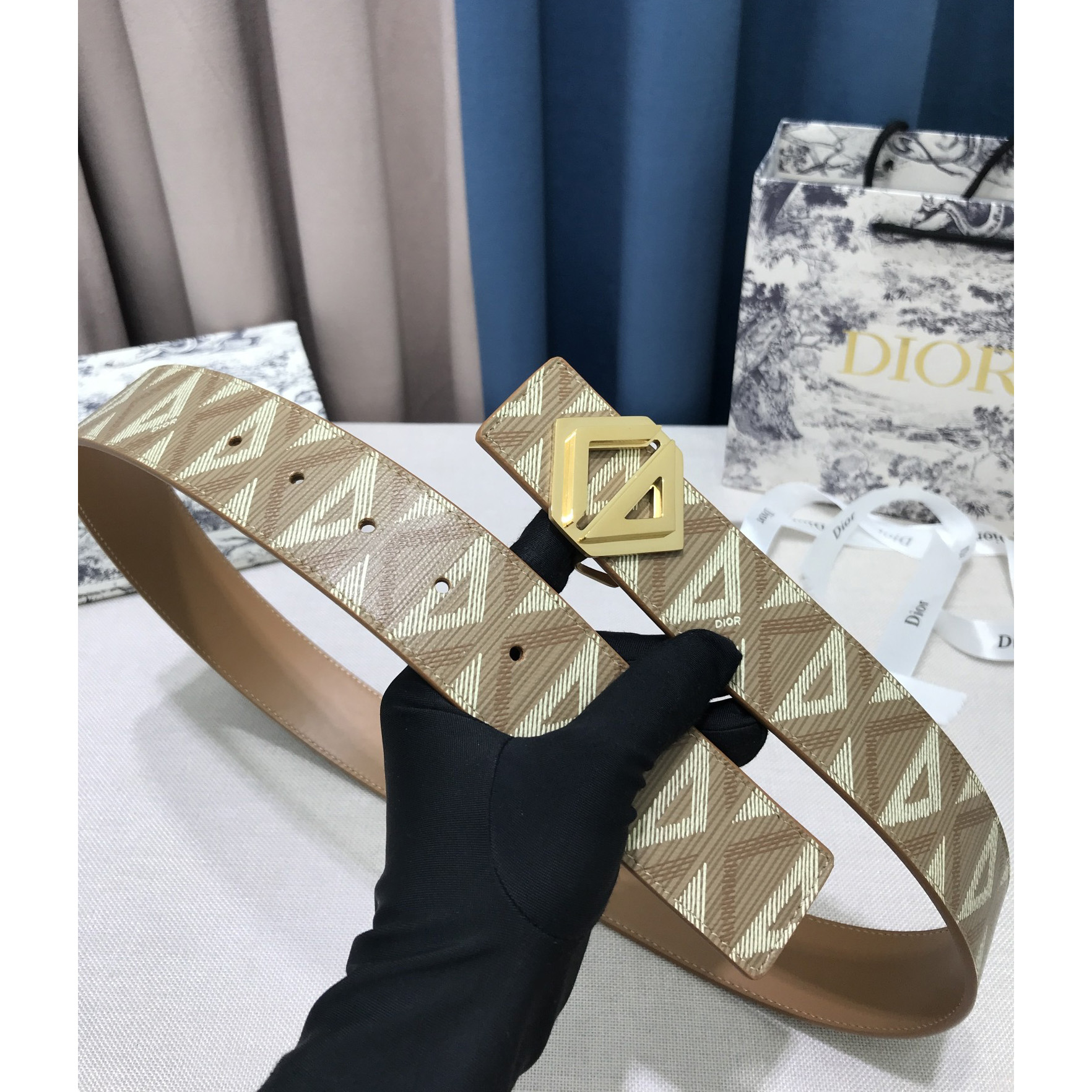 Dior CD Diamond Print 35 mm Wendegürtel - EUR FASHION