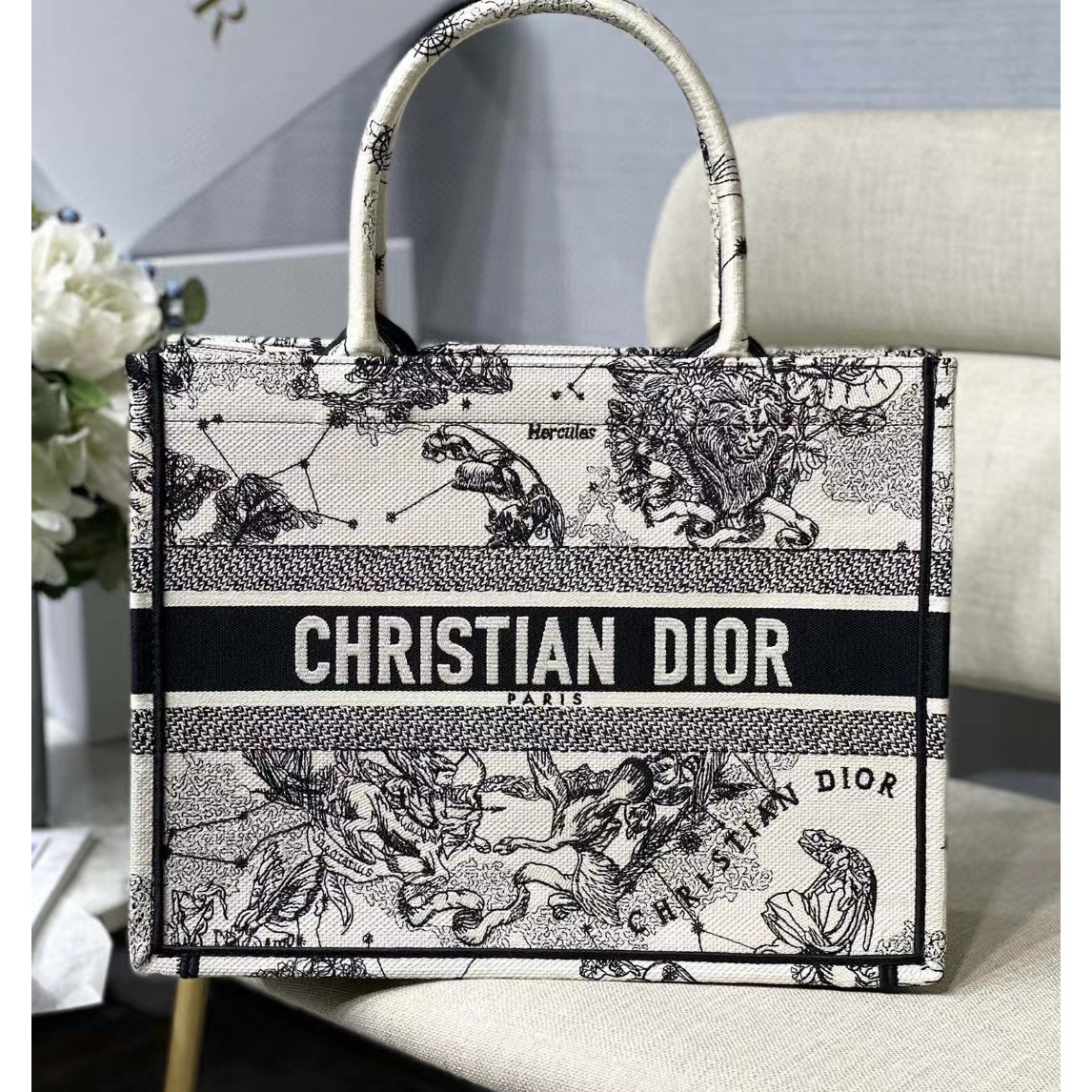 Dior Oblique bestickte Buchtasche (36,5–28–17,5 cm) - EUR FASHION