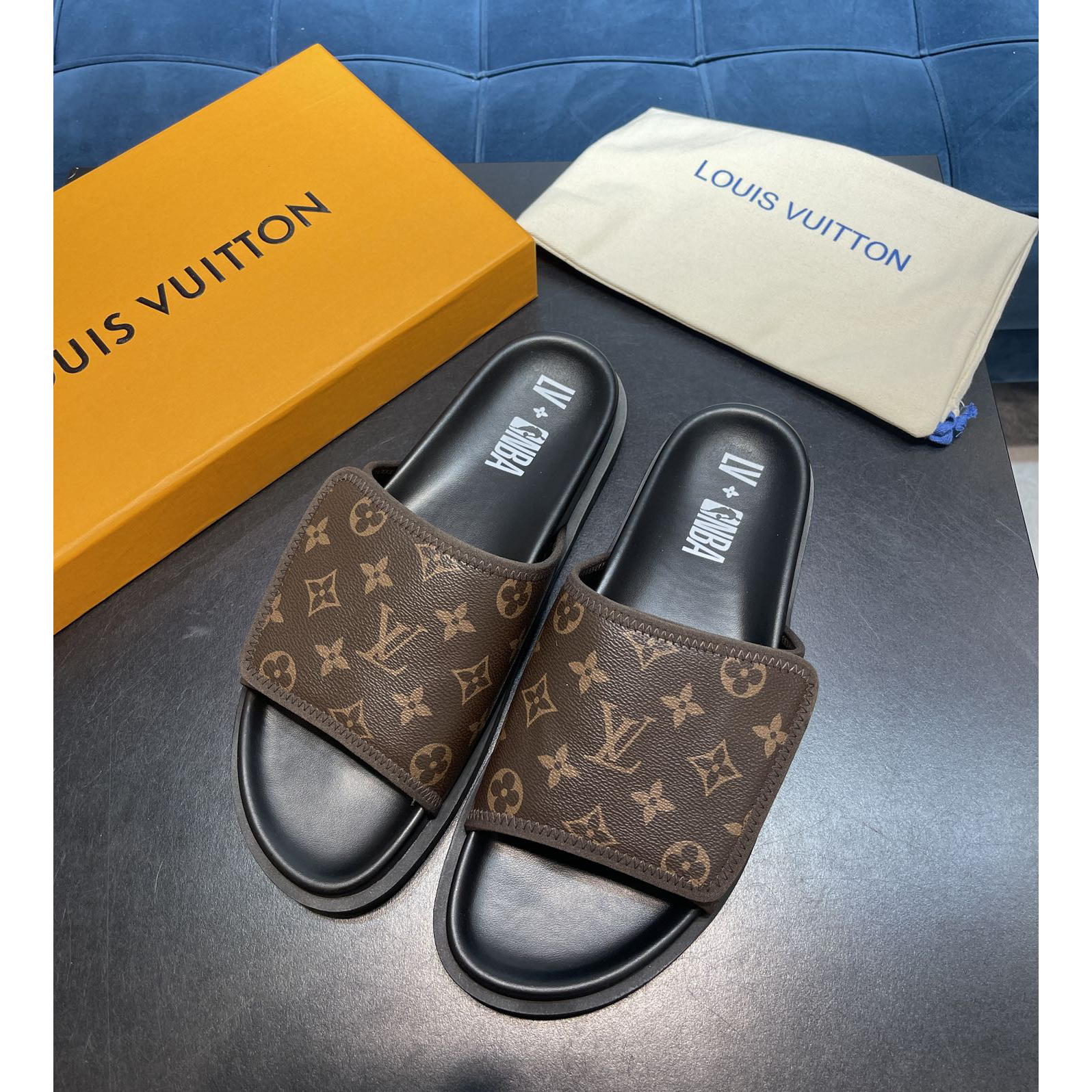 Louis Vuitton x NBA-Monogramm-Slipper - EUR FASHION