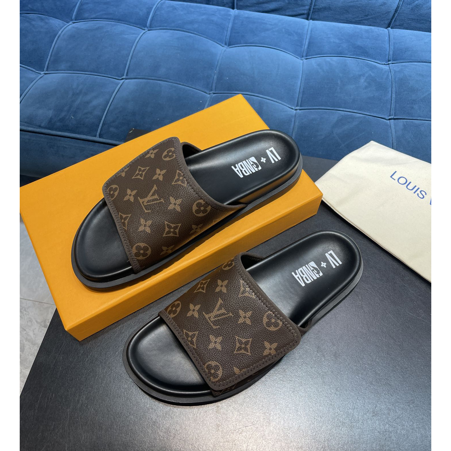 Louis Vuitton x NBA-Monogramm-Slipper - EUR FASHION