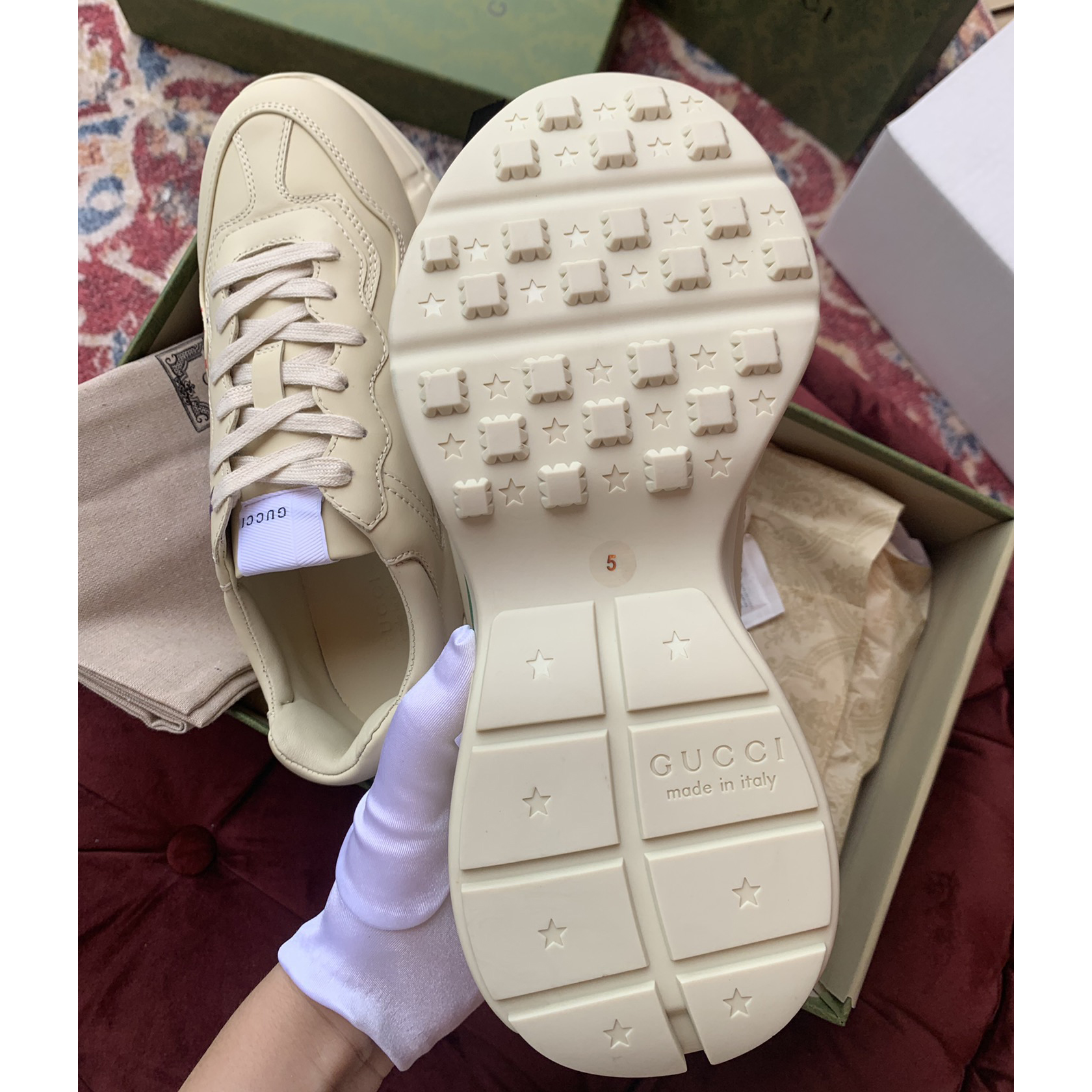 Gucci Rhyton-Sneaker für Herren in Weiß - EUR FASHION