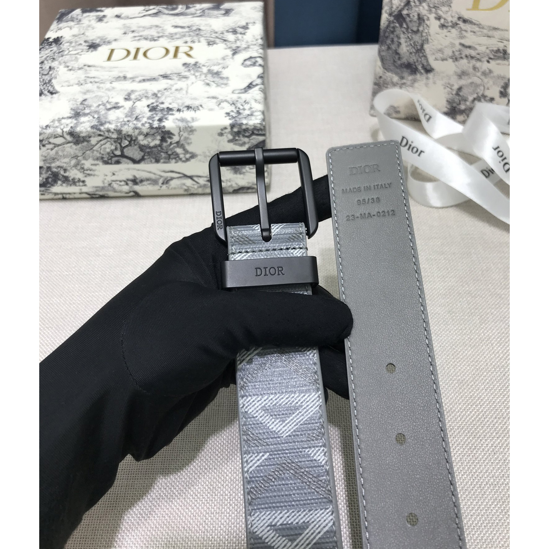 Dior CD Diamond Print 40 mm Gürtel - EUR FASHION