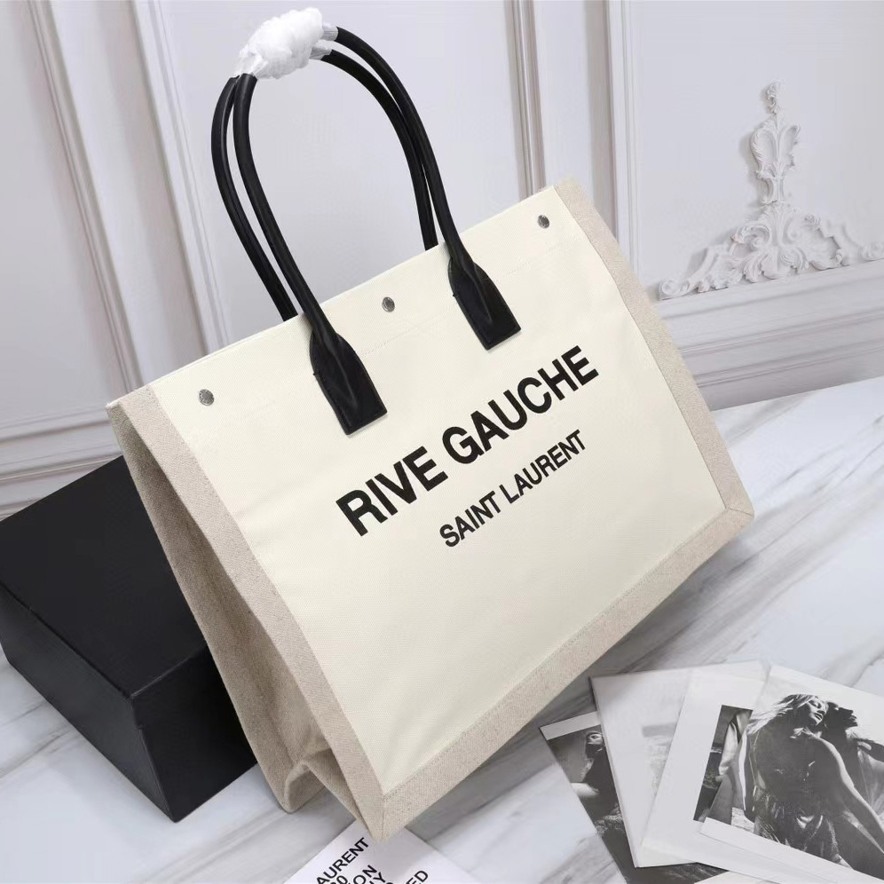Saint Laurent Rive Gauche Canvas-Tasche (48–36–16 cm) - EUR FASHION