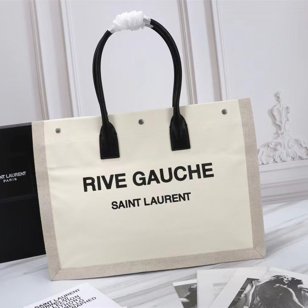 Saint Laurent Rive Gauche Canvas-Tasche (48–36–16 cm) - EUR FASHION