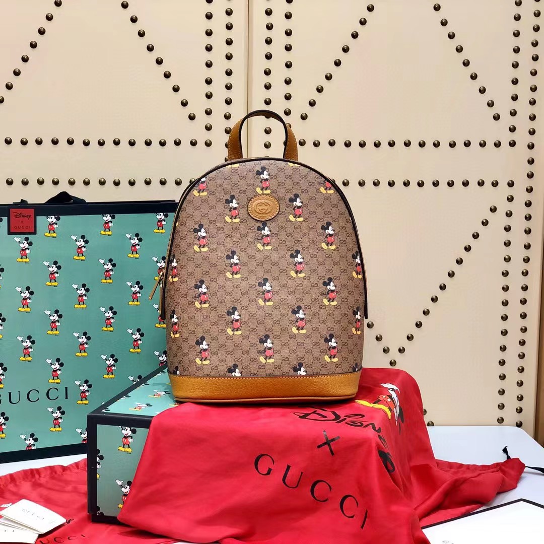Gucci x Disney Mickey Mouse Mittelgroßer Rucksack (22-29-12CM) - EUR FASHION
