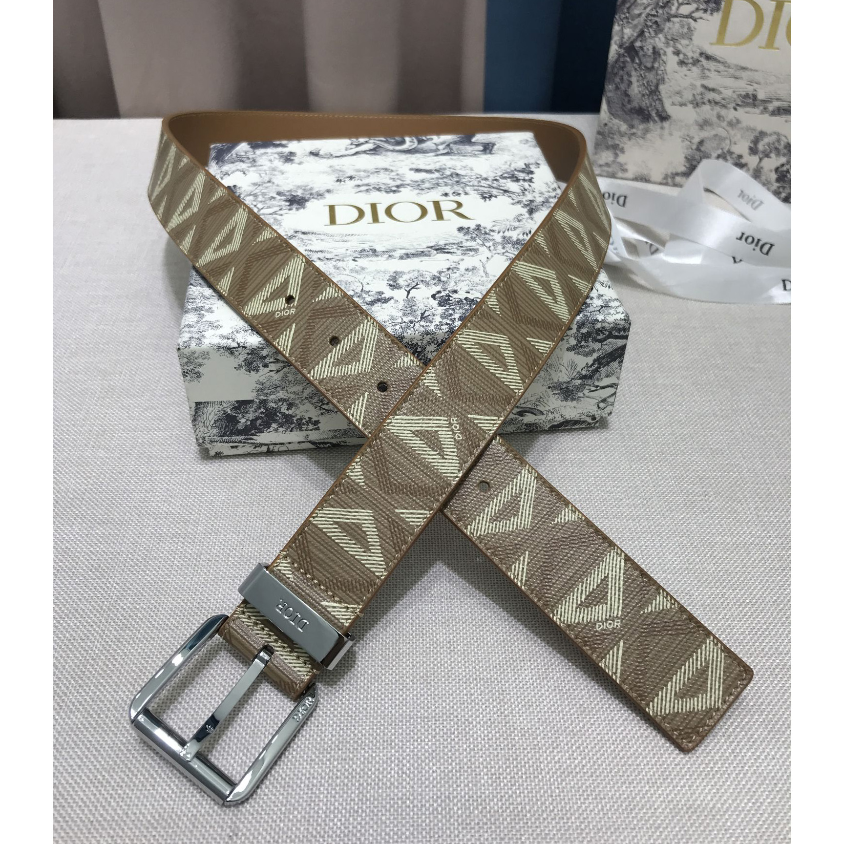 Dior CD Diamond Print 40 mm Gürtel - EUR FASHION