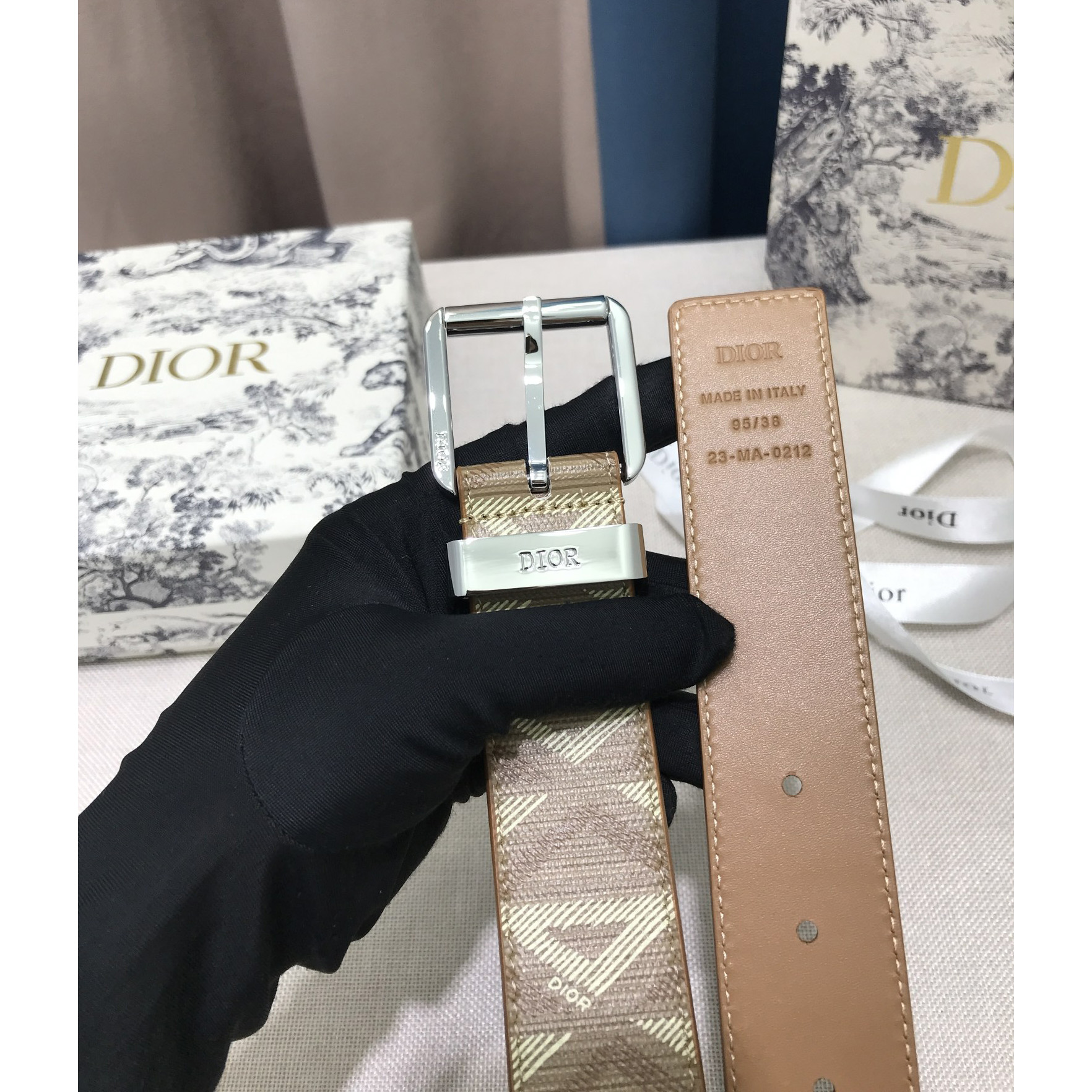 Dior CD Diamond Print 40 mm Gürtel - EUR FASHION