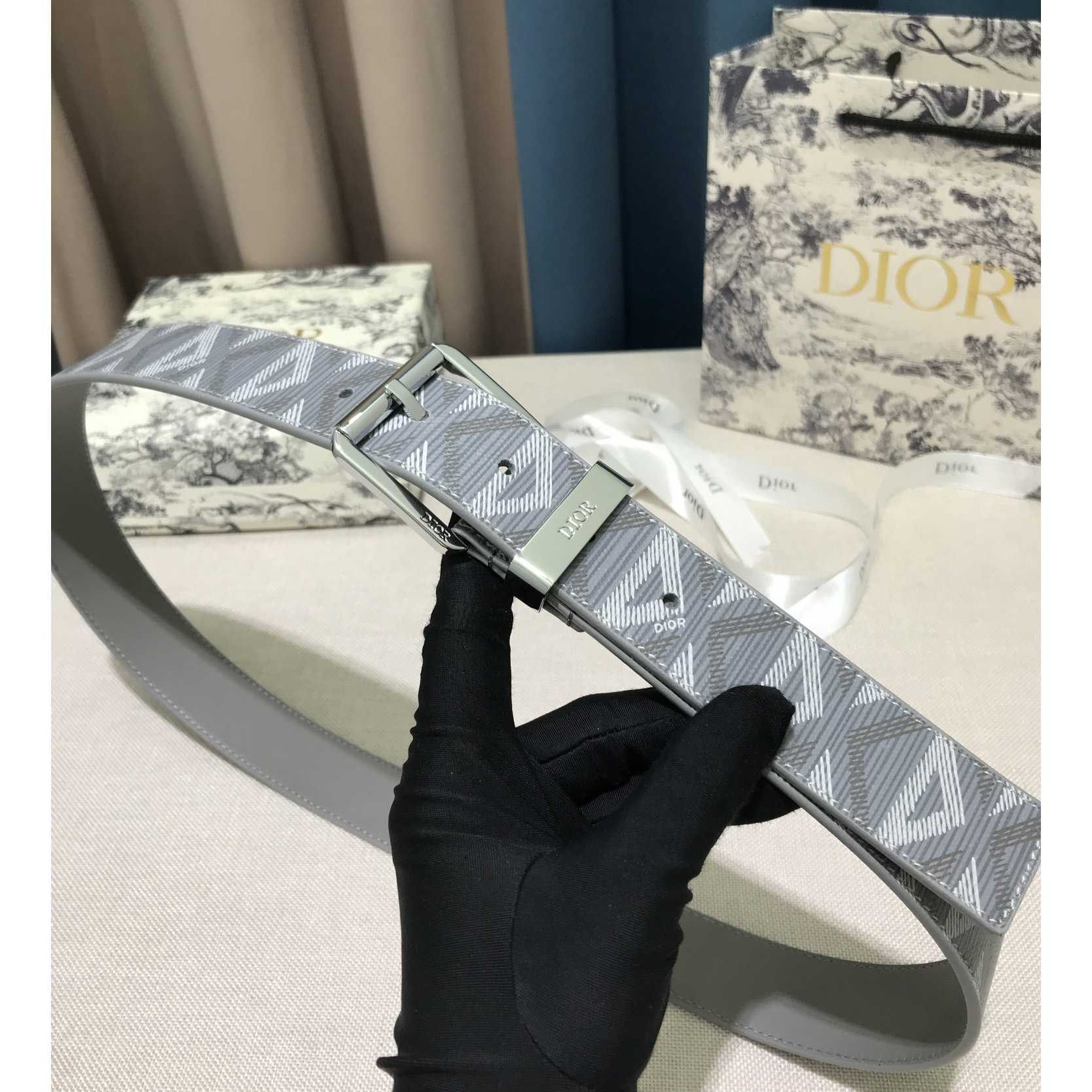 Dior CD Diamond Print 35 mm Gürtel - EUR FASHION