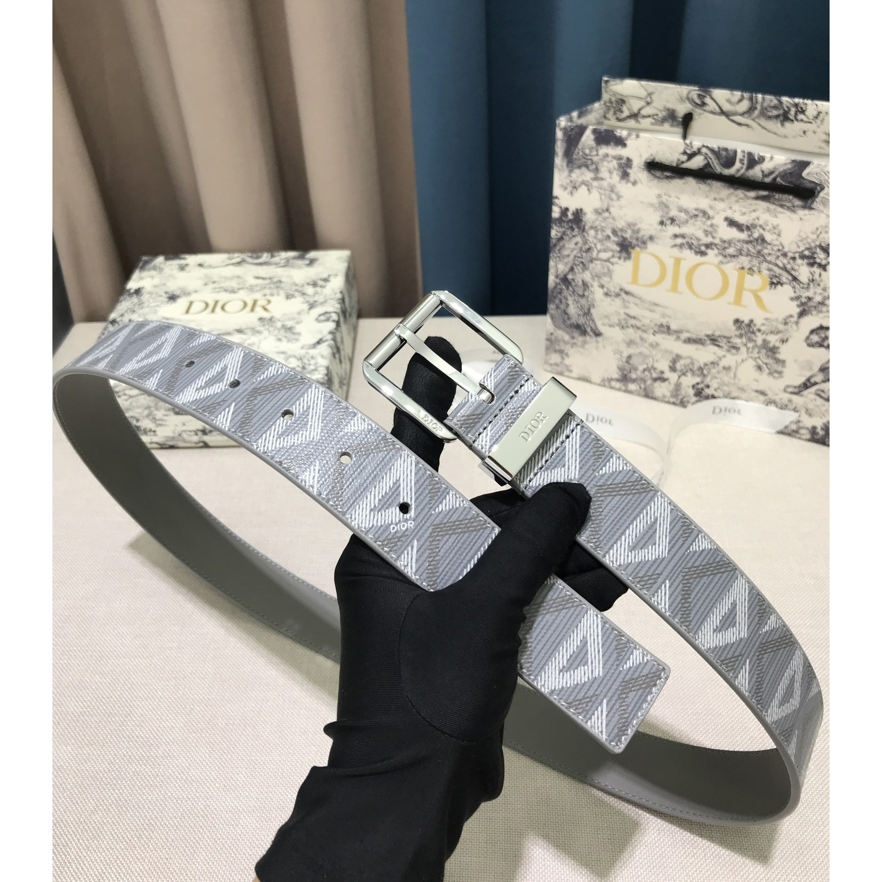 Dior CD Diamond Print 35 mm Gürtel - EUR FASHION