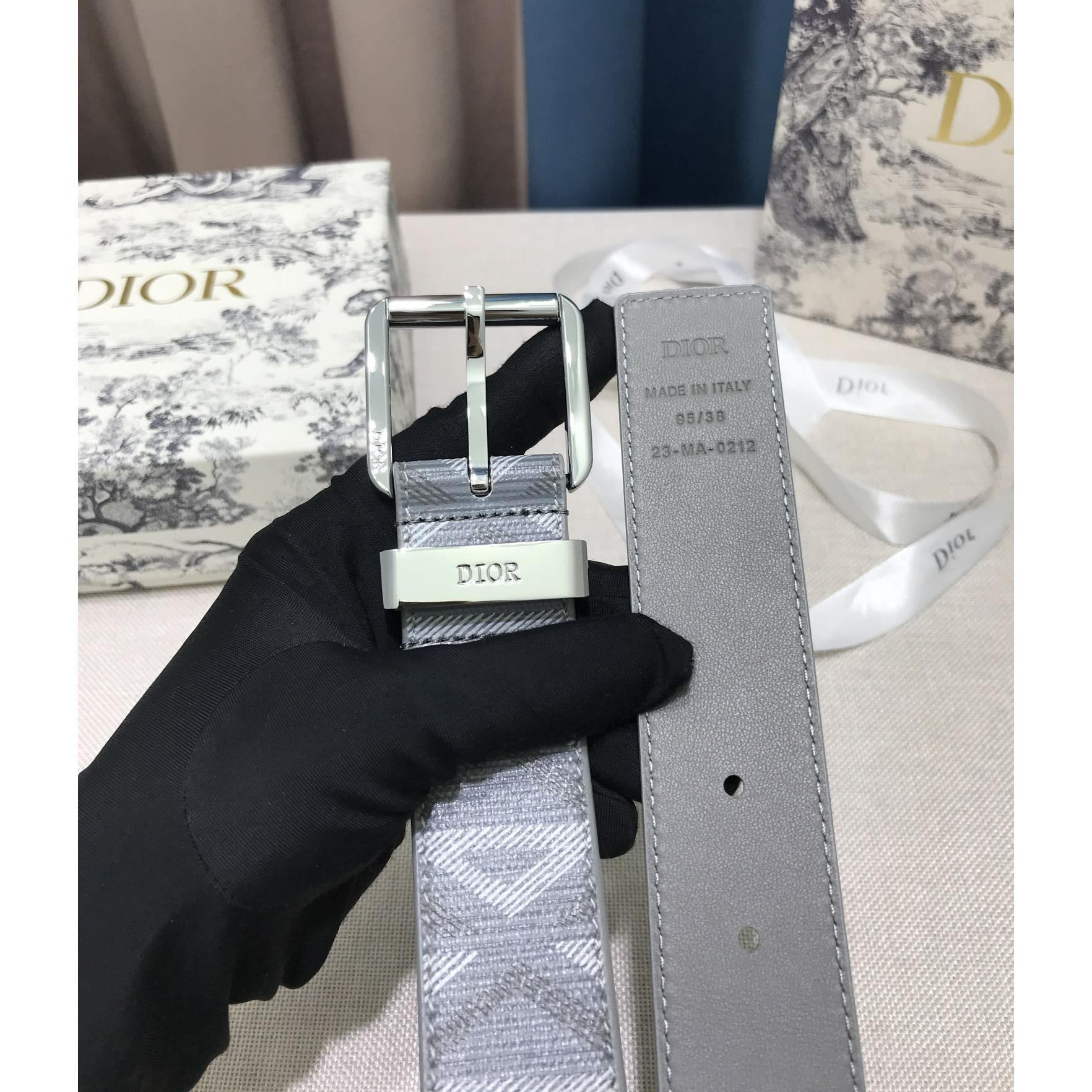 Dior CD Diamond Print 35 mm Gürtel - EUR FASHION