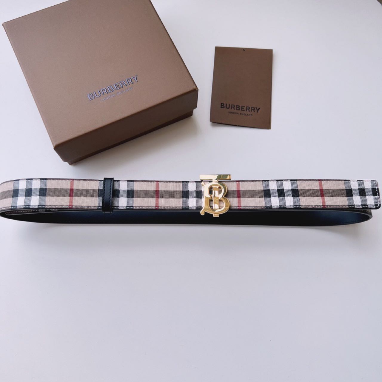 Burberry TB-Monogramm-Vintage-Check-Gürtel - EUR FASHION