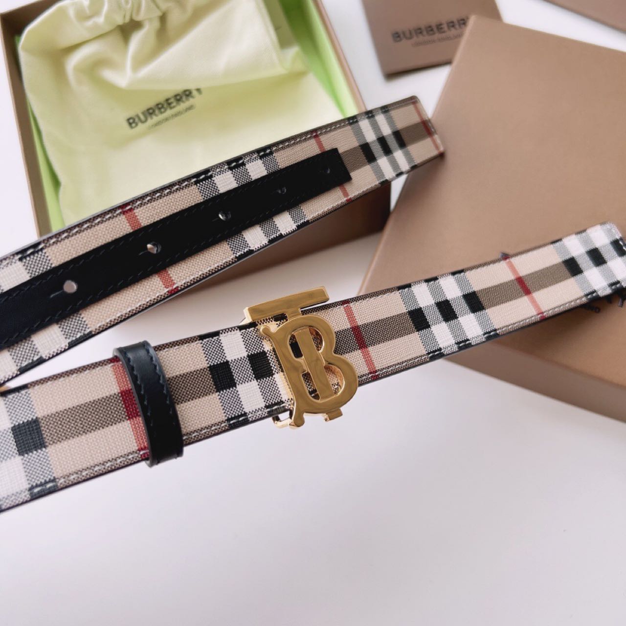 Burberry TB-Monogramm-Vintage-Check-Gürtel - EUR FASHION