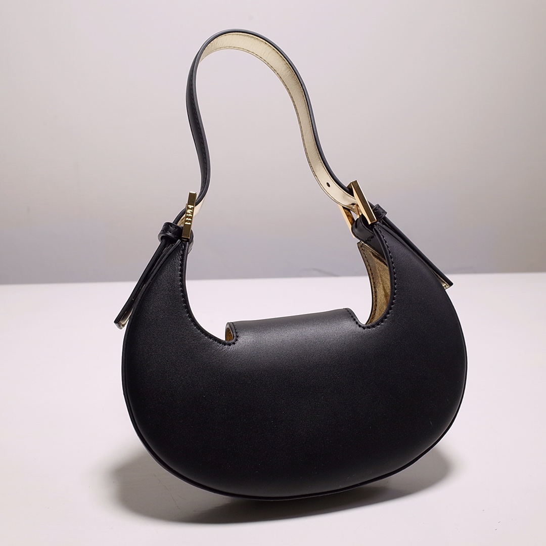 Fendi Cookie Mini-Handtasche aus schwarzem Leder (22–17,5–4,5 cm) - EUR FASHION