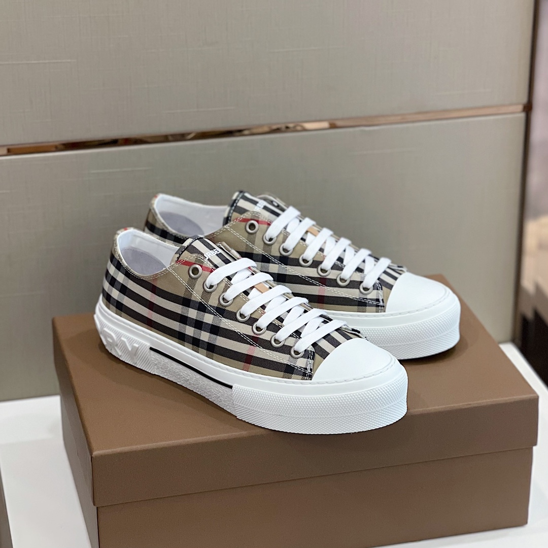 Burberry-Sneaker aus Baumwolle mit Karomuster - EUR FASHION