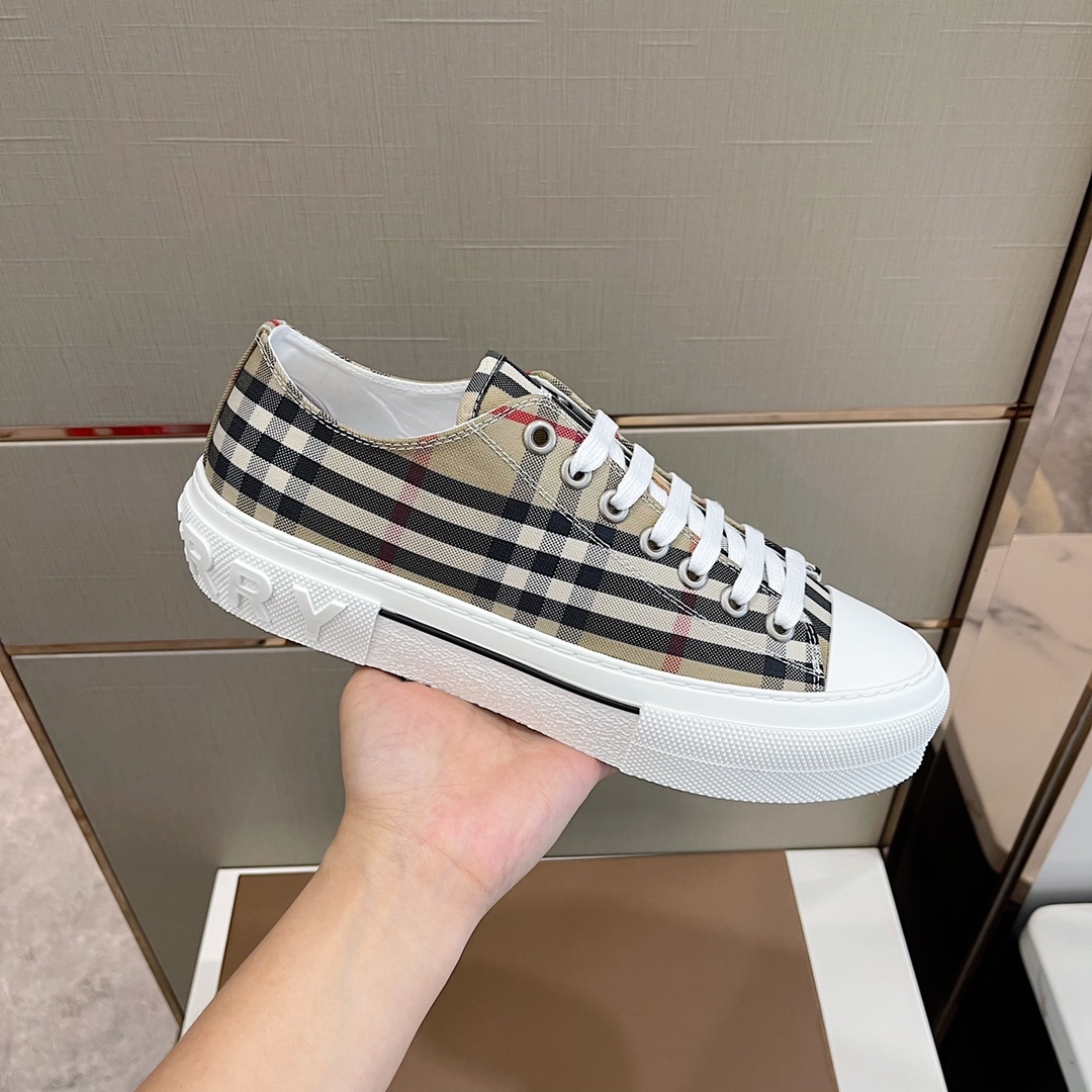 Burberry-Sneaker aus Baumwolle mit Karomuster - EUR FASHION
