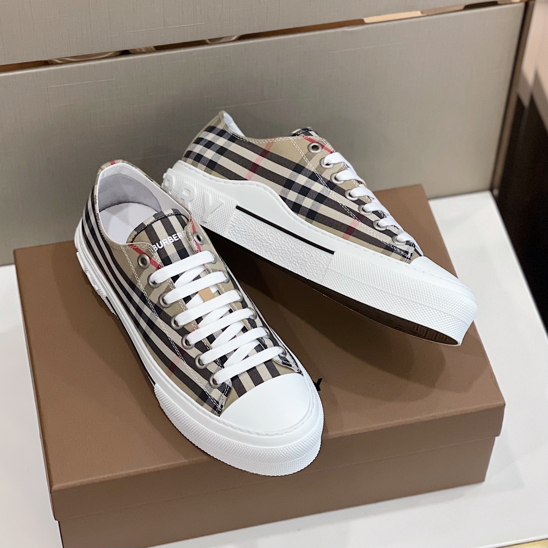 Burberry-Sneaker aus Baumwolle mit Karomuster - EUR FASHION