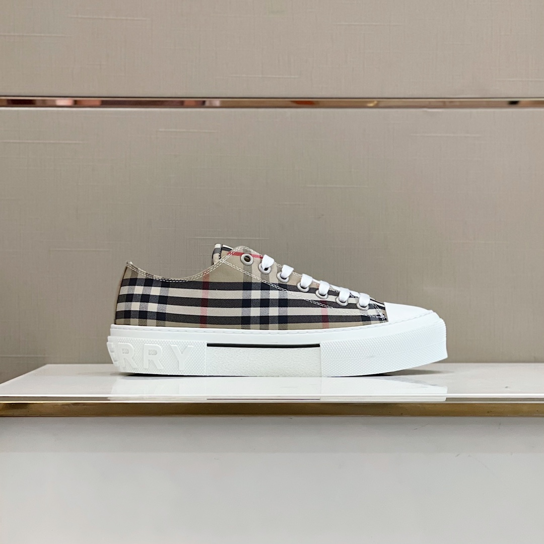 Burberry-Sneaker aus Baumwolle mit Karomuster - EUR FASHION
