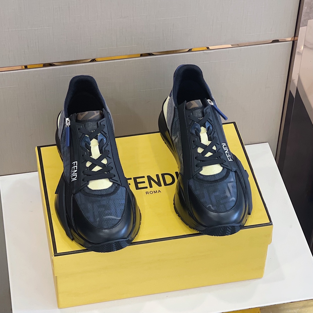 Fendi Flow Schwarze Laufsneaker - EUR FASHION