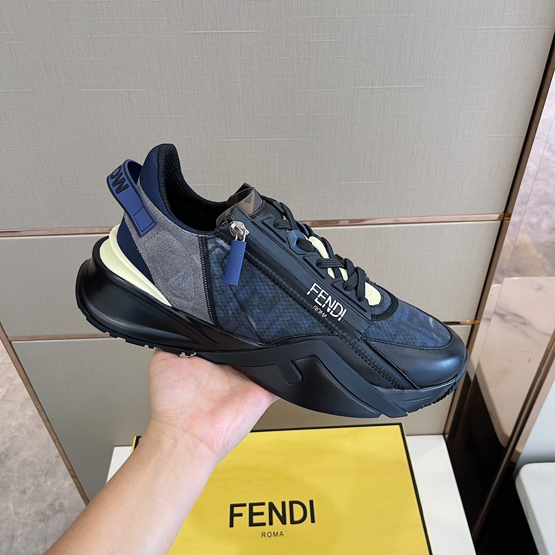 Fendi Flow Schwarze Laufsneaker - EUR FASHION