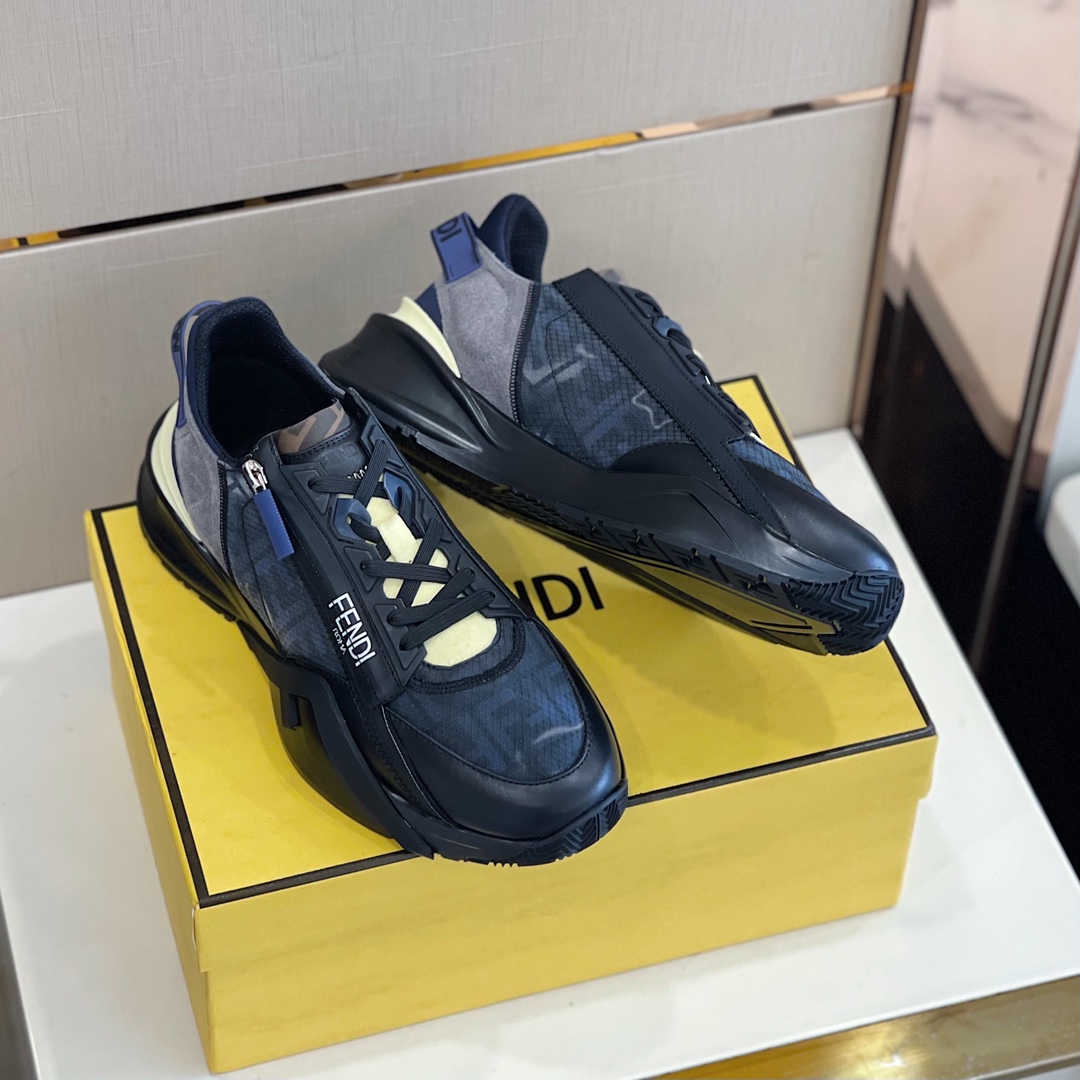 Fendi Flow Schwarze Laufsneaker - EUR FASHION