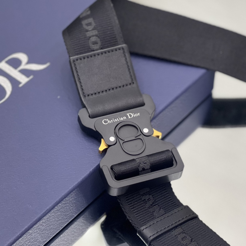 Dior Black CD Diamond Canvas und glattes Kalbsleder Satteltasche (26-19-4,5 cm) 1ADPO093 - EUR FASHION