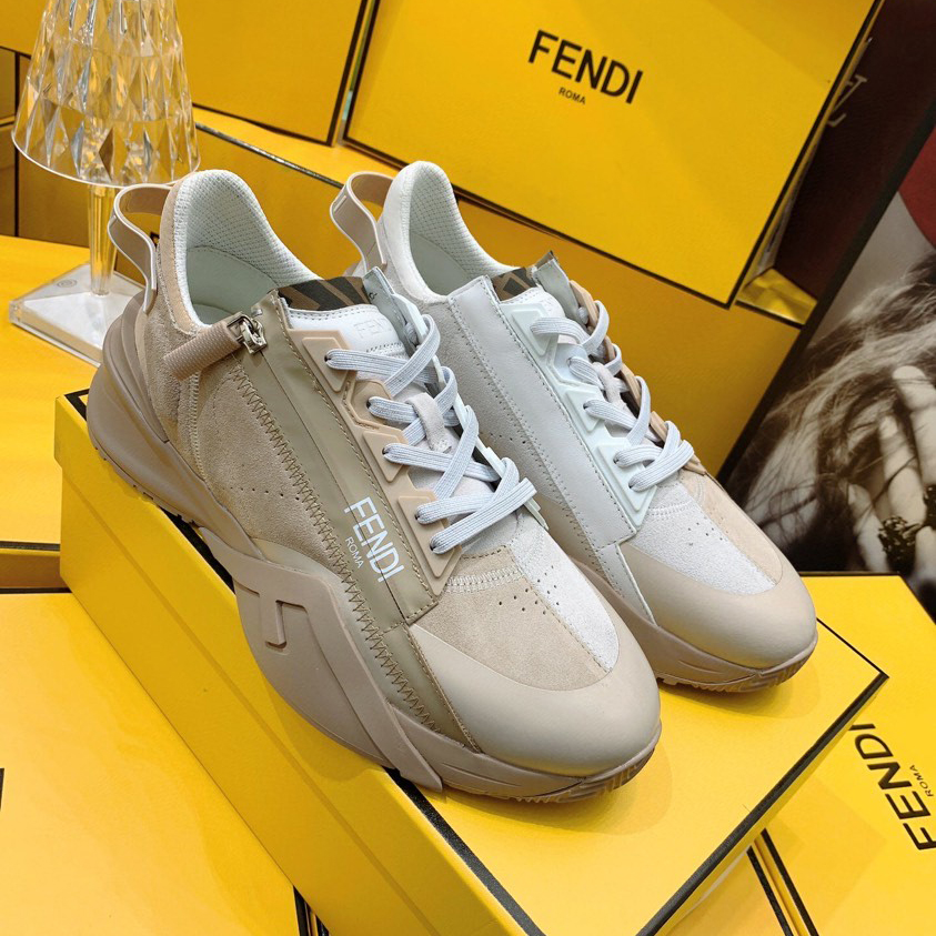 Fendi Flow beige Wildleder-Low-Top-Sneaker - EUR FASHION