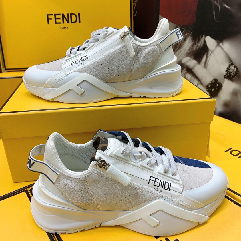 Fendi Flow beige Wildleder-Low-Top-Sneaker - EUR FASHION