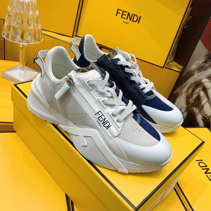 Fendi Flow beige Wildleder-Low-Top-Sneaker - EUR FASHION