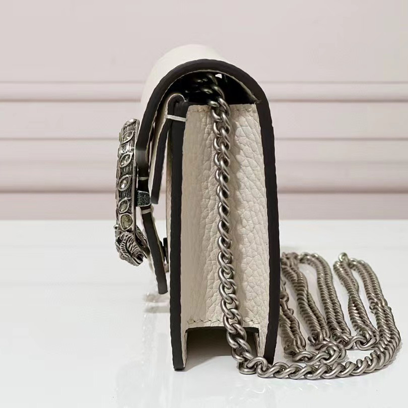 Gucci Dionysus Supermini Umhängetasche aus elfenbeinfarbenem Leder (16,5–10–4,5 cm) - EUR FASHION
