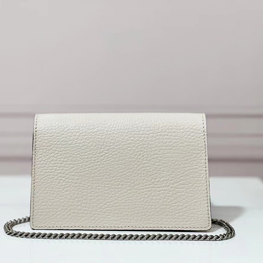 Gucci Dionysus Supermini Umhängetasche aus elfenbeinfarbenem Leder (16,5–10–4,5 cm) - EUR FASHION