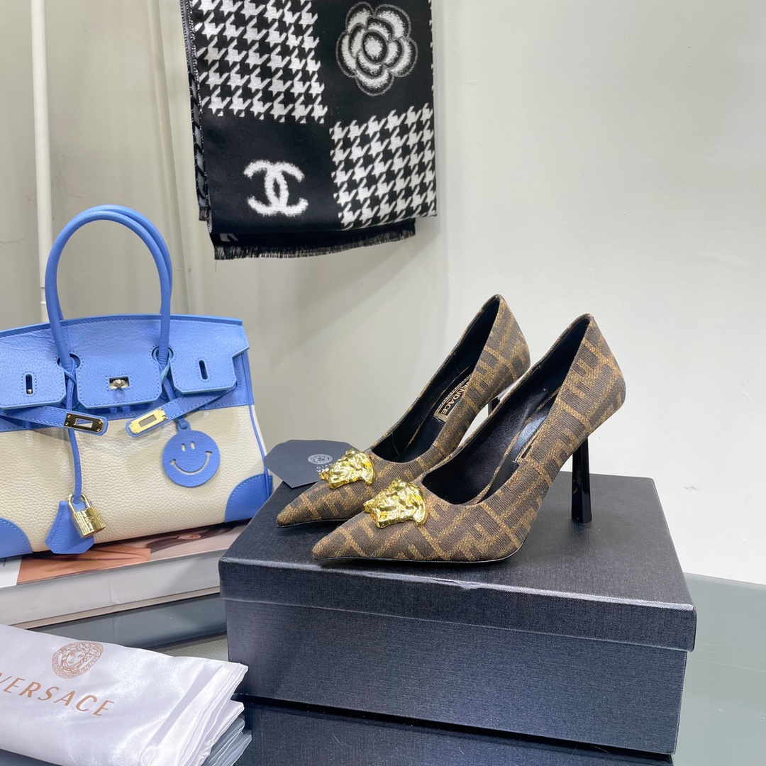 Versace x Fendi Fendace FF Jacquard-Pumps - EUR FASHION