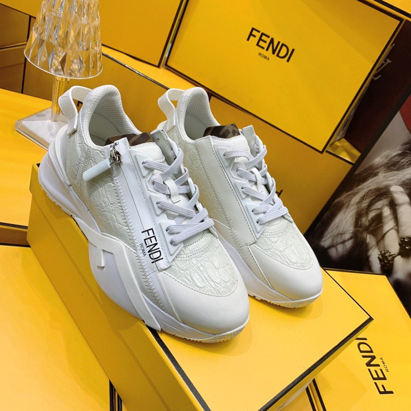 Fendi Flow beige Wildleder-Low-Top-Sneaker - EUR FASHION