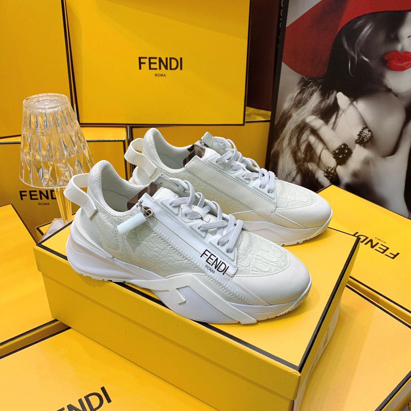 Fendi Flow beige Wildleder-Low-Top-Sneaker - EUR FASHION