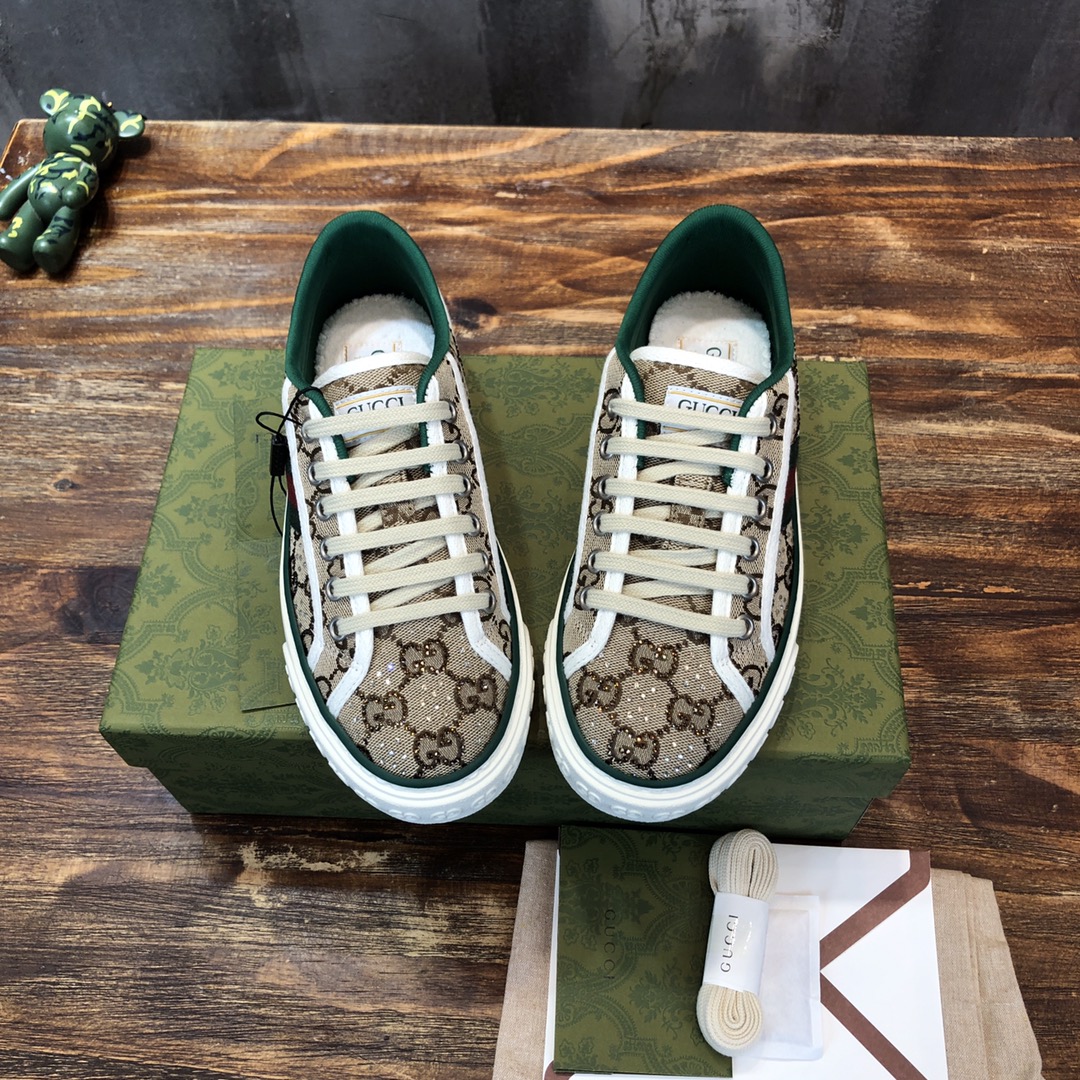 Gucci Tennis 1977 GG Mehrfarbiger Sneaker - EUR FASHION