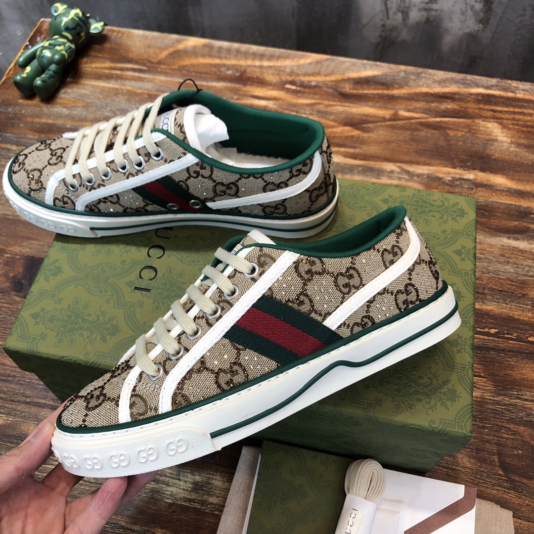 Gucci Tennis 1977 GG Mehrfarbiger Sneaker - EUR FASHION